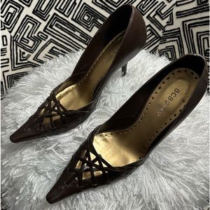 BCBGirls Brown, size 10, 4” heel pumps, New